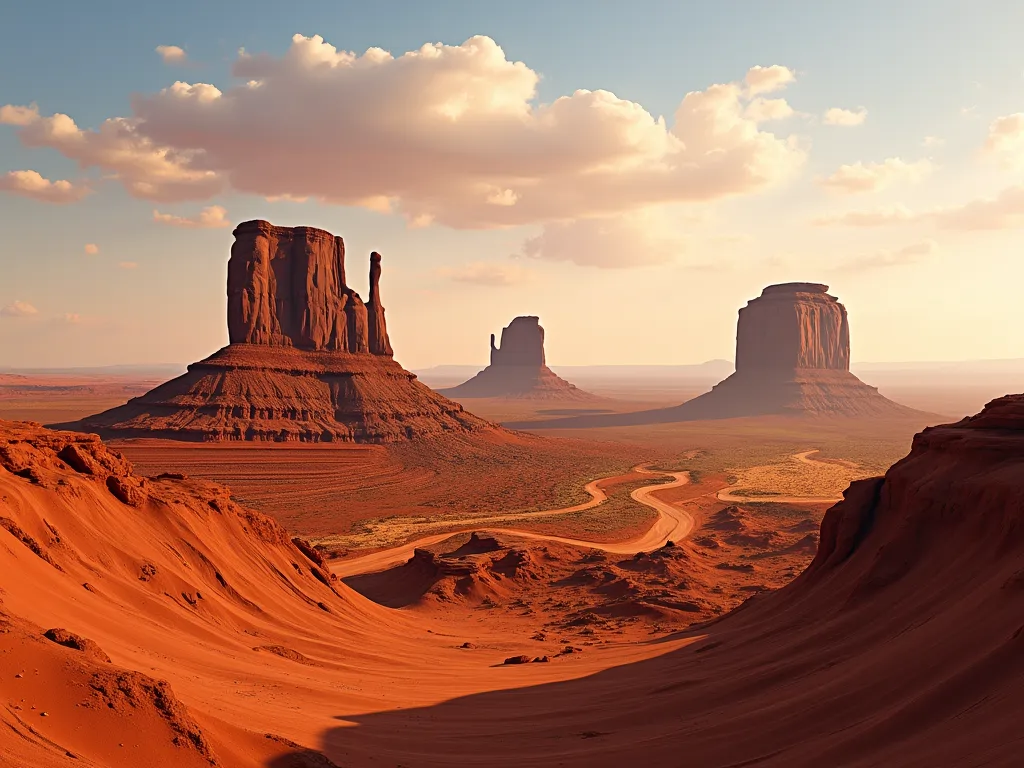 Sun baked landscapes of Monument Valley