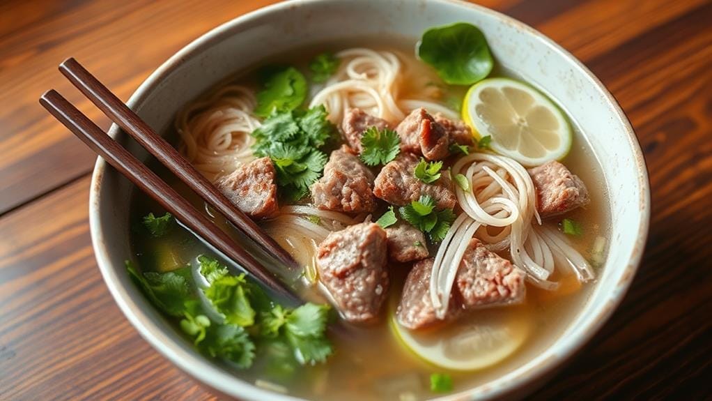 delicious vietnamese noodle soup
