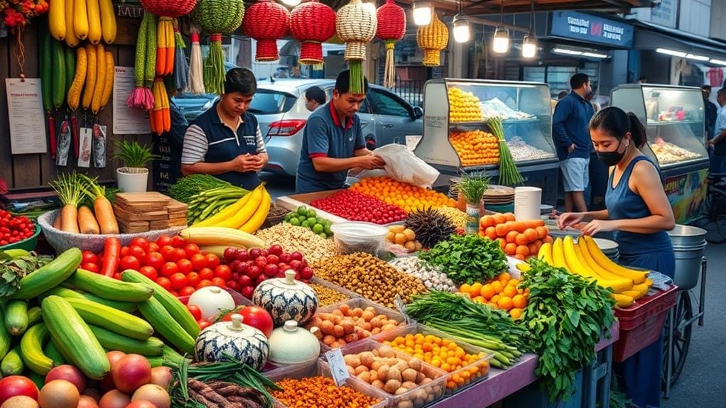 variety of food choices