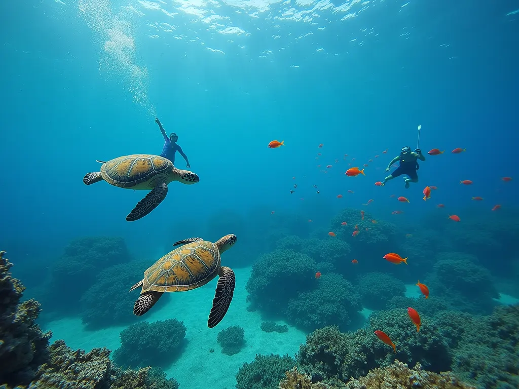 Great Barrier Reef for a family snorkeling adventure, swimming