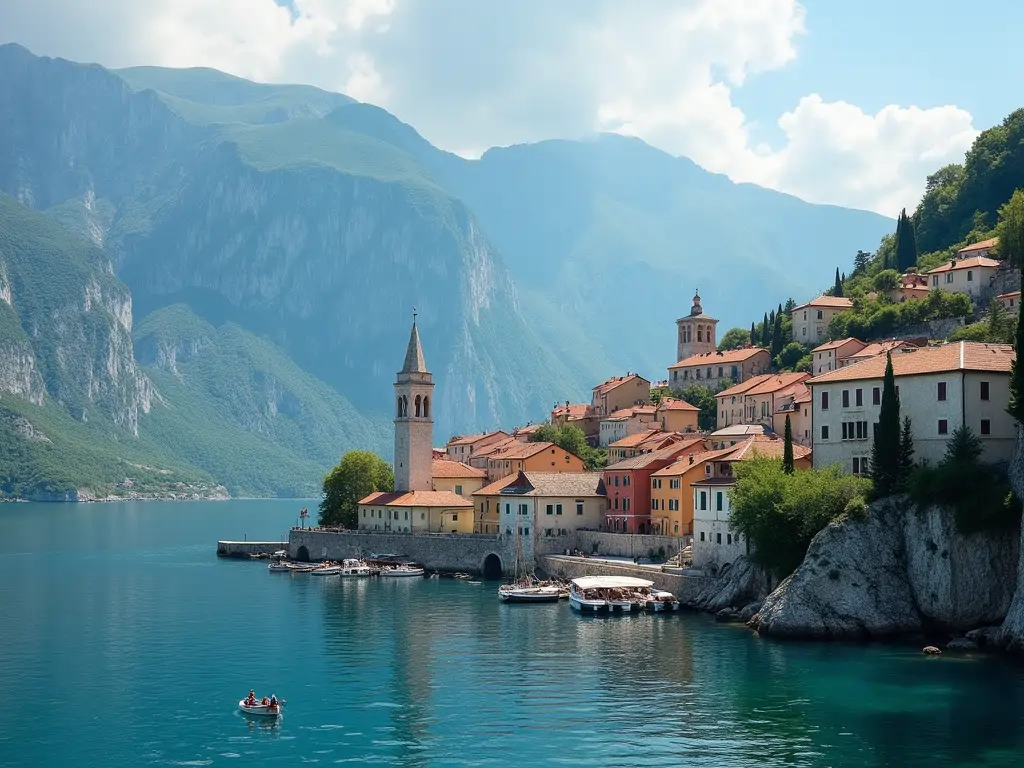 Kotor Montenegro's Coastal bay and dramatic mountain backdrop