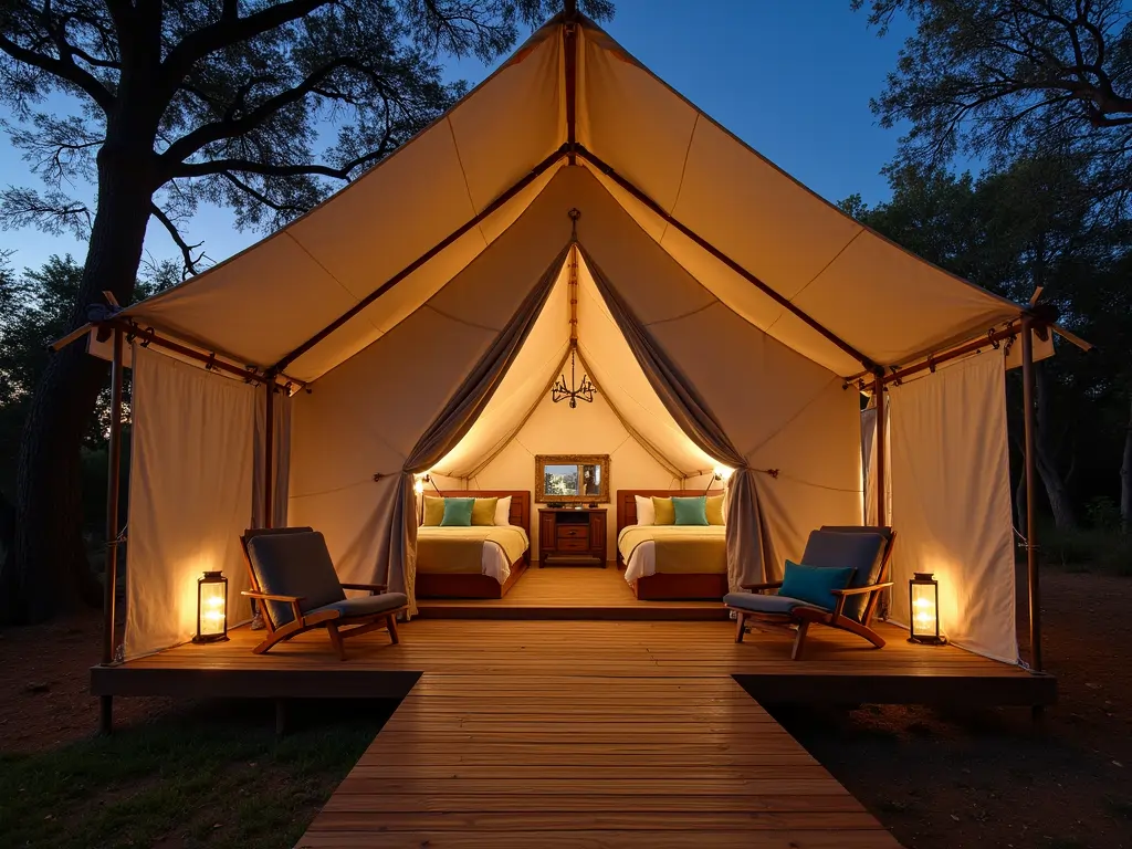 Luxury glamping, where nature meets opulence